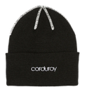 Corduroy Inside Out Black Beanie