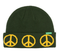 Corduroy One World Green Beanie