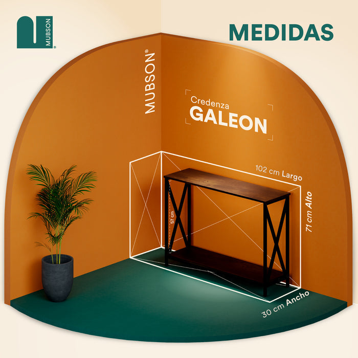 Credenza Recibidor para Sala, Recamara o Pasillo. Bufetera Galeon
