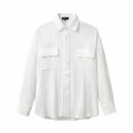 Crinkle Texture Shirt & Pant Set WHITE