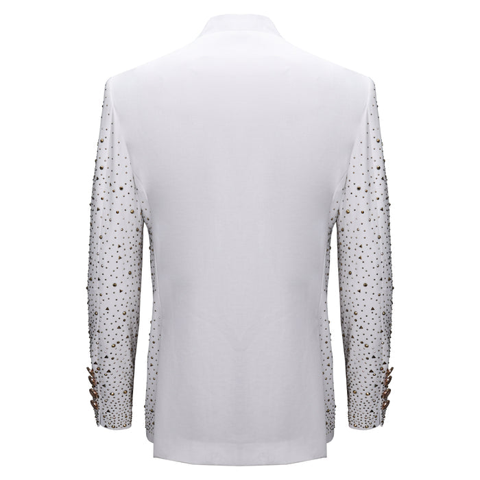 Culture Couture Embellished Blazer – Red Carpet Edition WHITE/GOLD