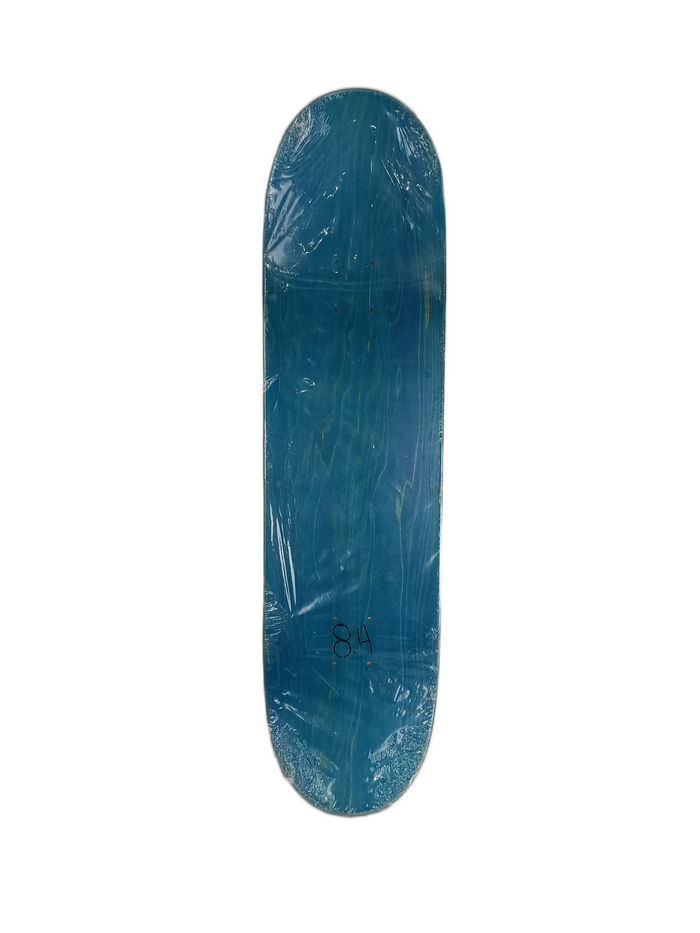 Deathwish Blue Orange Black Cross Size 8.4 Vintage NOS Deck Ripped Plastic