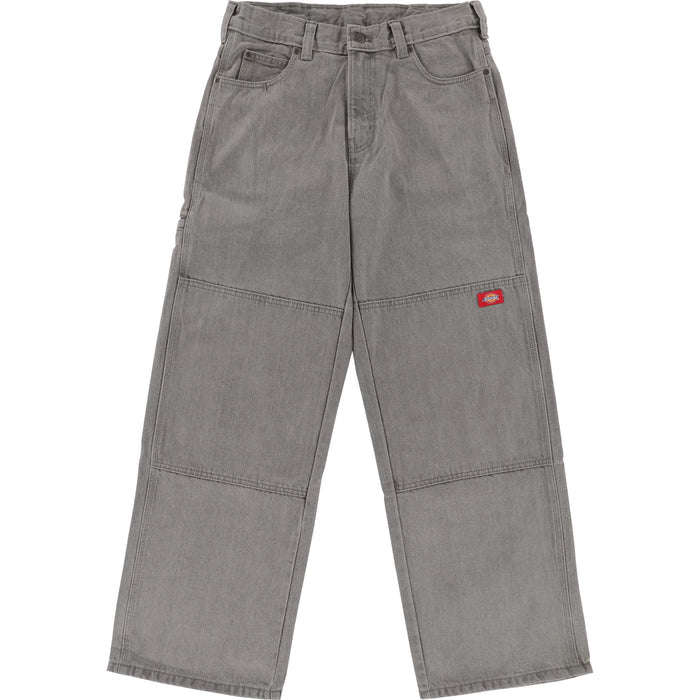 Dickies Loose Fit Straight Leg Washed Grey Double Knee Work Jeans