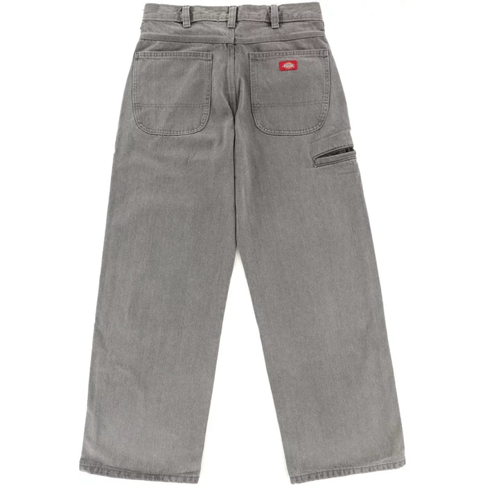 Dickies Loose Fit Straight Leg Washed Grey Double Knee Work Jeans