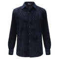 Dinner and Drinks Button-Up Shirt BLACK/BLUE - Dudes Boutique