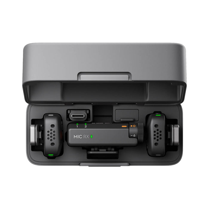 DJI Mic Mini in use, mounted on camera