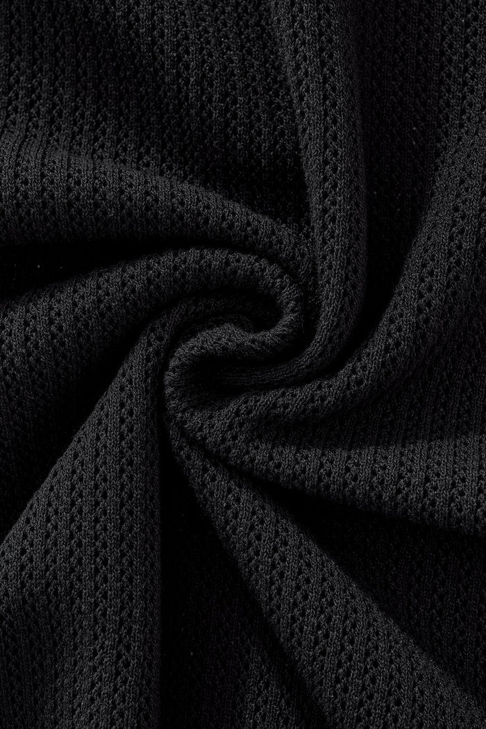 EdgeTrim Mesh Knit Polo BLACK