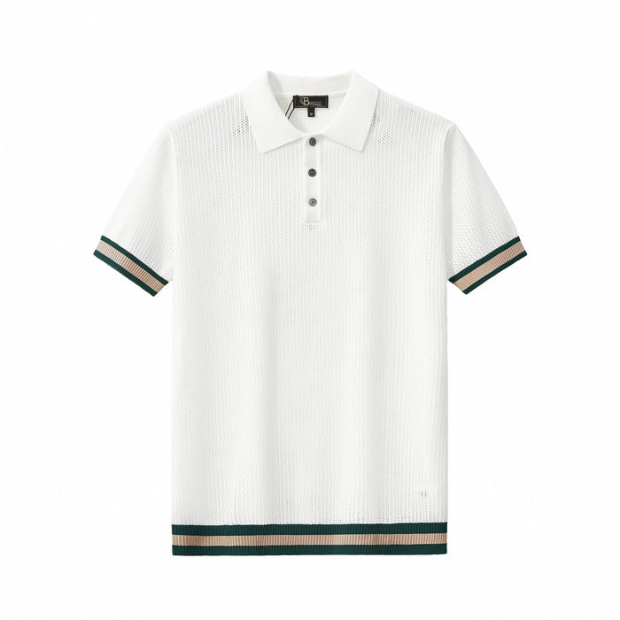 EdgeTrim Mesh Knit Polo WHITE