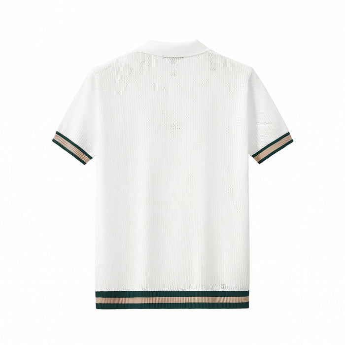 EdgeTrim Mesh Knit Polo WHITE