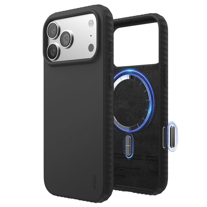 Elago MagRidge Silicone Case for iPhone 17 Pro Max / iPhone 18 Pro Max - Black #color_black