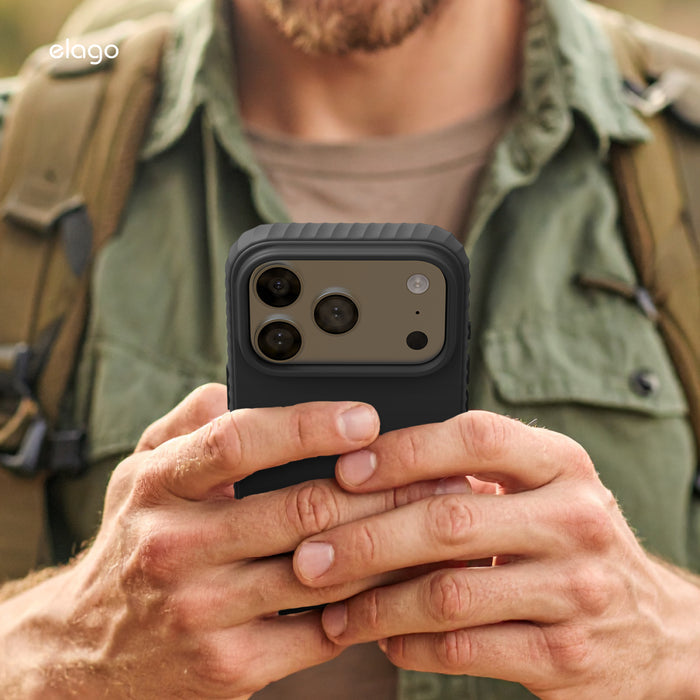 Elago MagRidge Silicone Case for iPhone 17 Pro Max / iPhone 18 Pro Max - Black #color_black