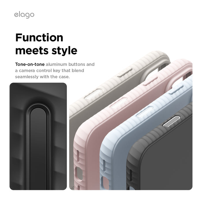 Elago MagRidge Silicone Case for iPhone 17 Pro Max / iPhone 18 Pro Max - Black #color_black