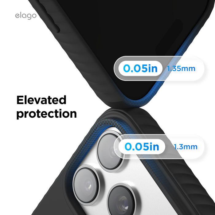 Elago MagRidge Silicone Case for iPhone 17 Pro Max / iPhone 18 Pro Max - Black #color_black