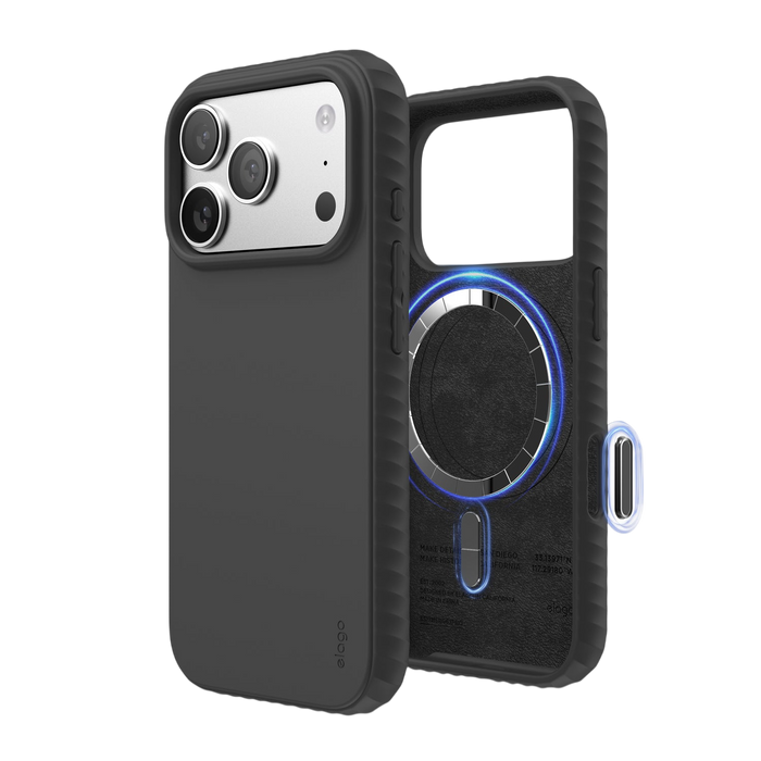 Elago MagRidge Silicone Case for iPhone 17 Pro / iPhone 18 Pro - Black #color_black