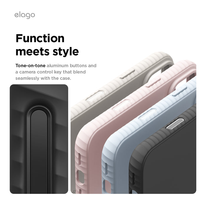 Elago MagRidge Silicone Case for iPhone 17 Pro / iPhone 18 Pro - Black #color_black