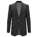 Elegant Blazer with Sparkling Embellishments BLACK/SILVER - Dudes Boutique