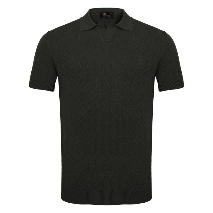 Elevare Knit Polo BLACK