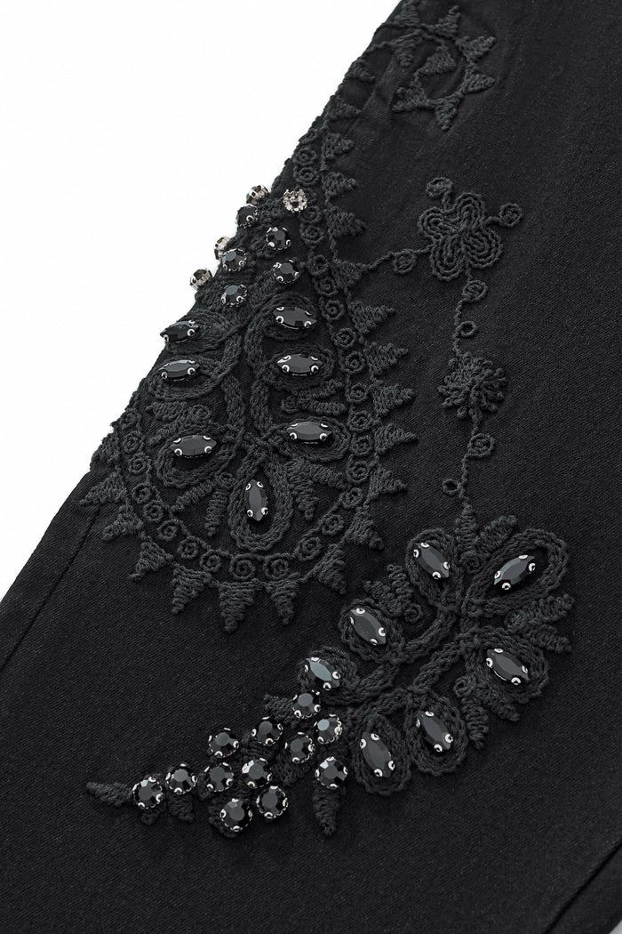 Eminence Paisley Denim Pant – Century Penthouse BLACK
