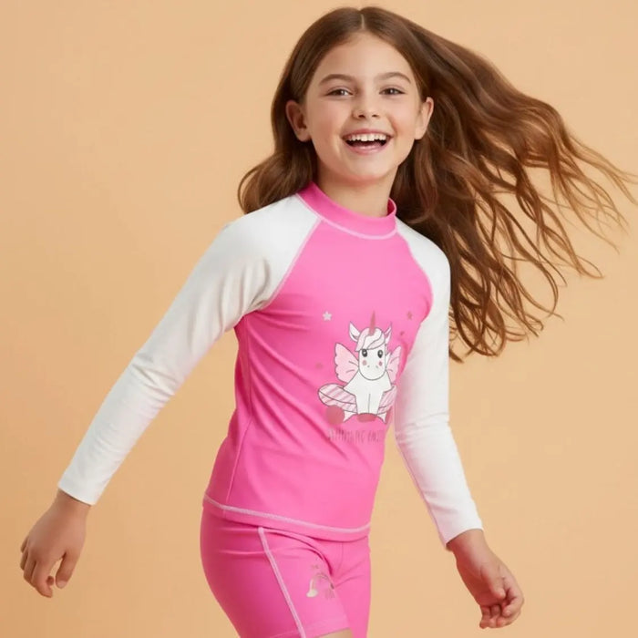 Ensemble enfant Anti-UV fille : Licorne Plouf