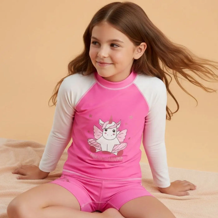 Ensemble enfant Anti-UV fille : Licorne Plouf
