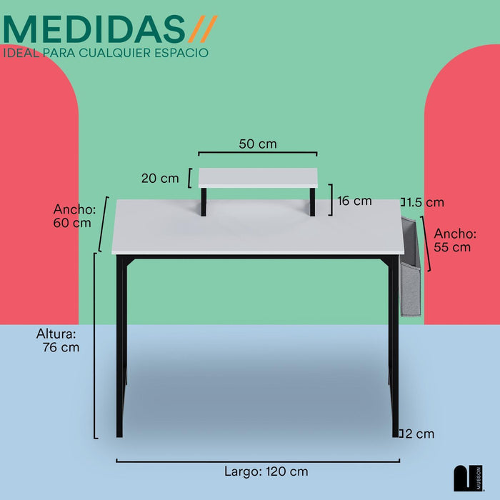 Escritorio para Computadora Minimalista con Archivero Lateral Olten
