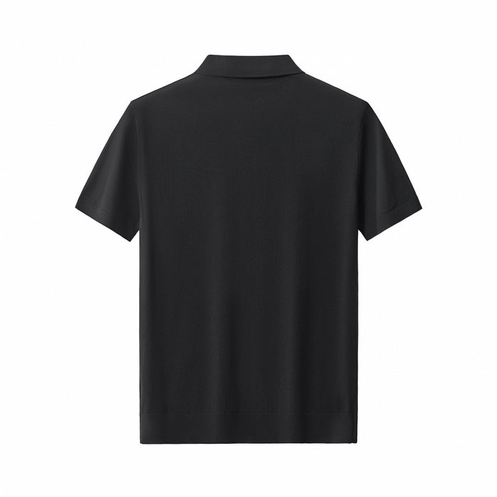 Everyday Luxe Knit Polo BLACK