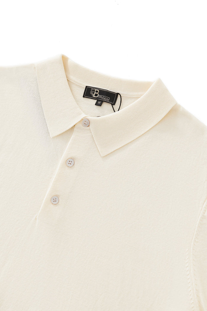 Everyday Luxe Knit Polo WHITE