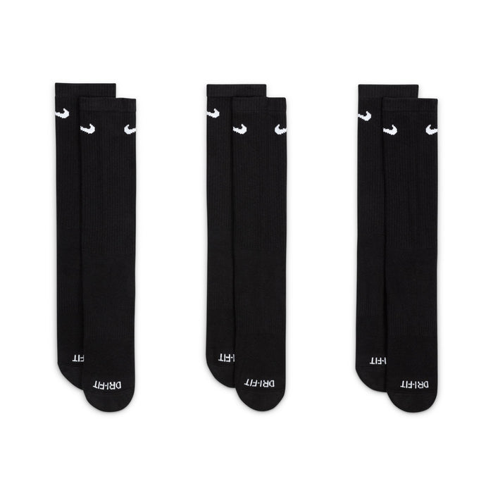 Nike Everyday Plus Cushioned Black/White 3 Pack Crew Socks