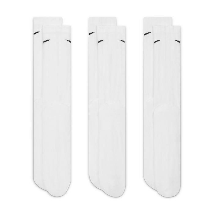 Nike Everyday Plus Cushioned White/Black 3 Pack Crew Socks