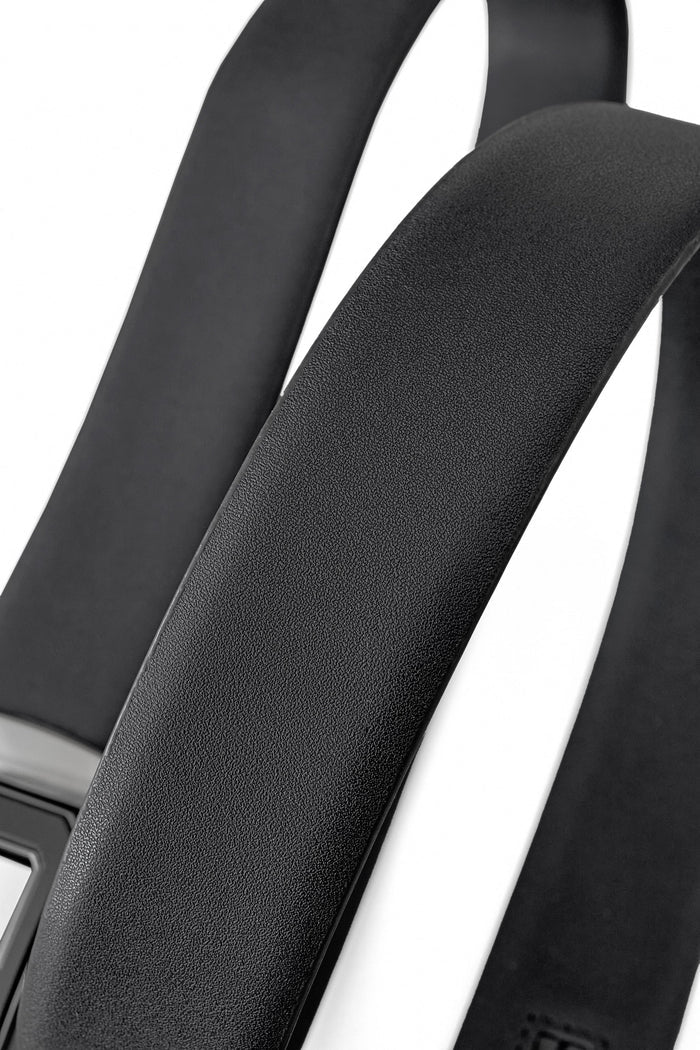 Flat Leather Lion Auto BKL Belt – Gunmetal GUN/BLACK
