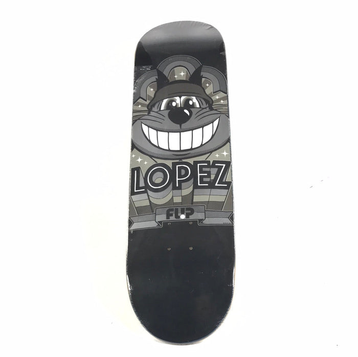 Flip Louie Lopez Gallery Series Smiling Cat Green Top Black/Grey 8.25'' Skateboard Deck