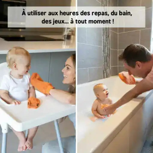Gants de toilette en bambou