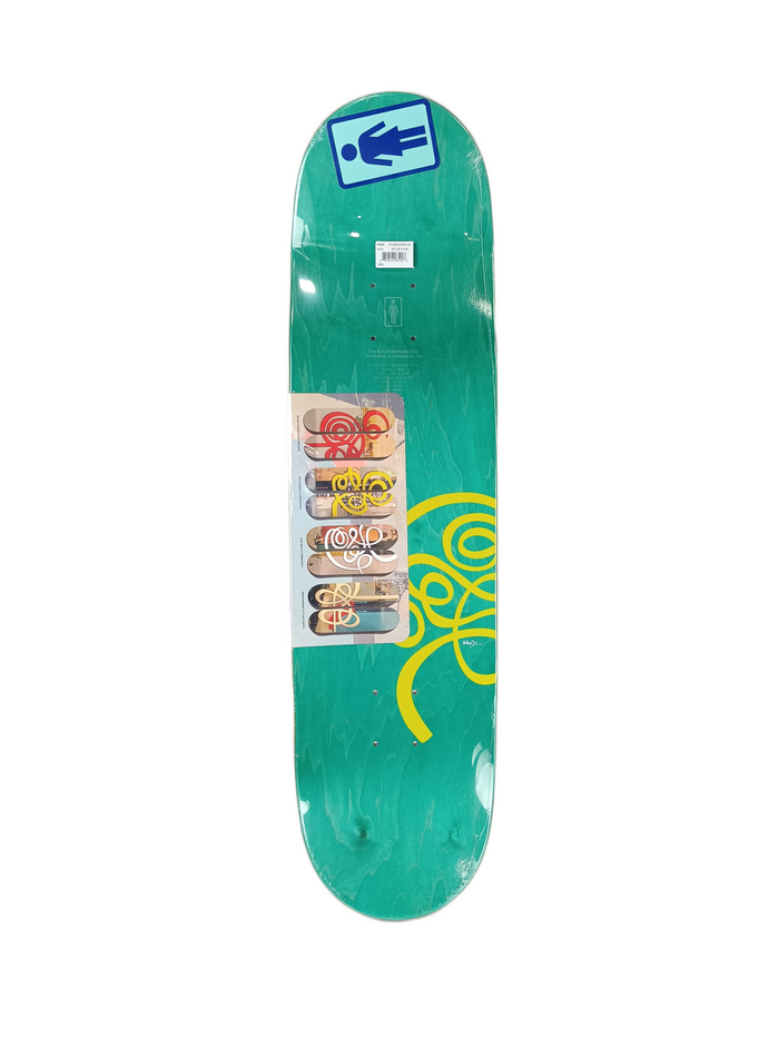 Girl Rowan Davis Swirl Series Andy Jenkins 30 Years Raised Embossed Graphic Size 8.5" Vintage NOS Deck