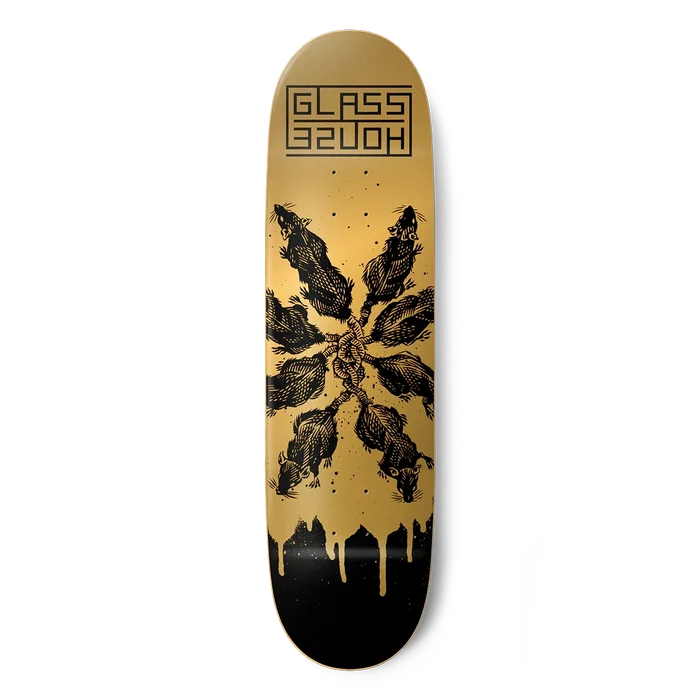 Glass House Rats Gold/Black 8.5" Skateboard Deck