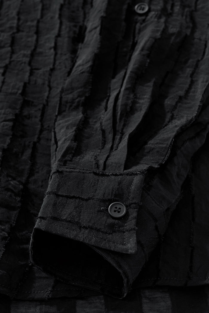Haven Textured Long Sleeve Shirt BLACK