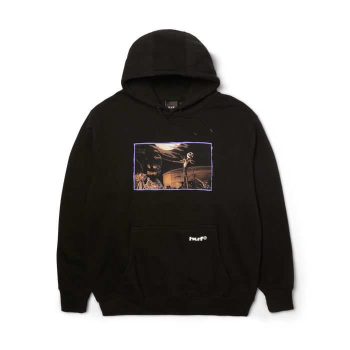 Huf X Nightmare Jack Town Meeting Black Hooded Sweatshirt