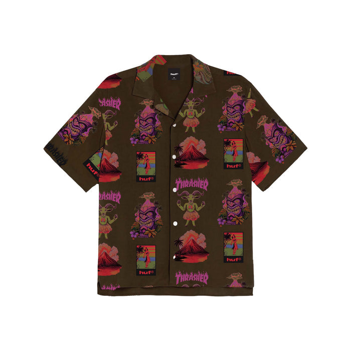 Huf X Thrasher Hawaiian Multi Color Button Up Shirt