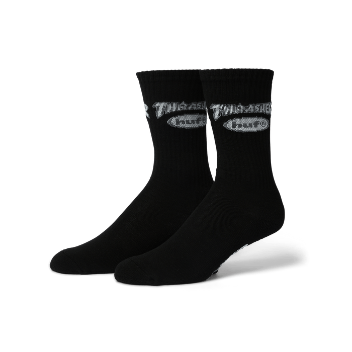 Huf X Thrasher Logo Black Socks