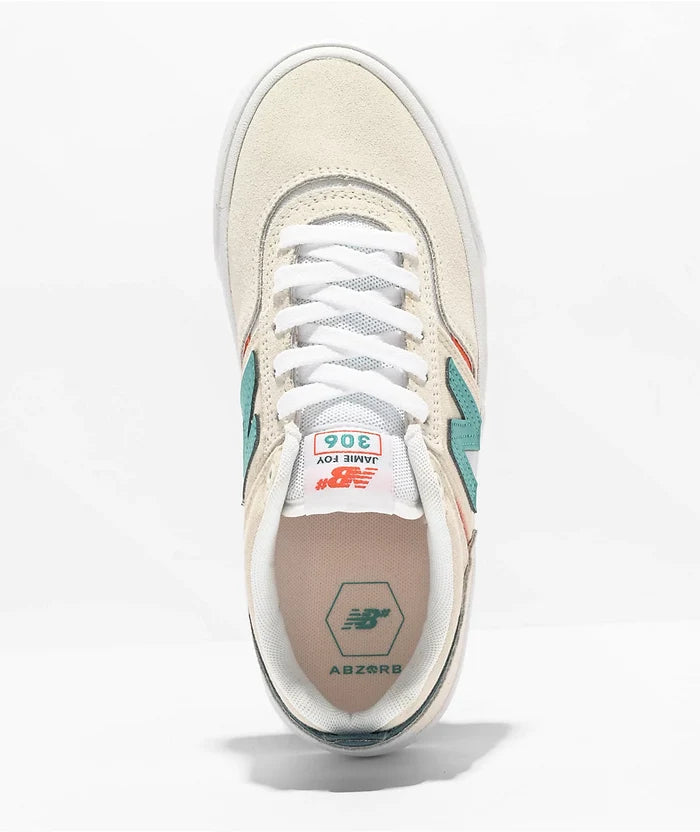 New Balance Jamie Foy 306 White/Teal Blue Shoes (NM306ZUB)