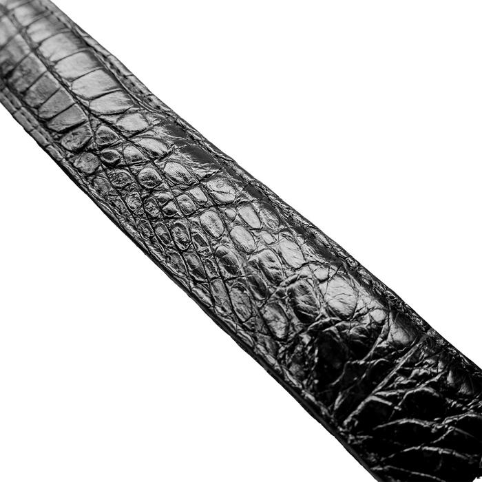 Kashani Black Full Skin Crocodile Belt