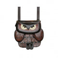 Kashani Handcrafted Leather Expresso Owl Crossbody Bag