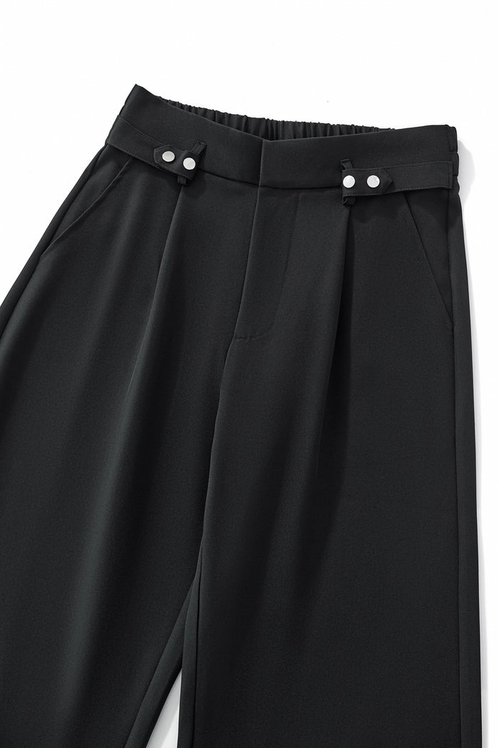 Kingsley Side-Tab Trousers BLACK