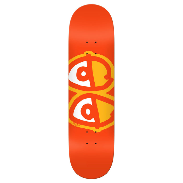 Krooked Eyes Orange 8.25" Orange Skateboard Deck