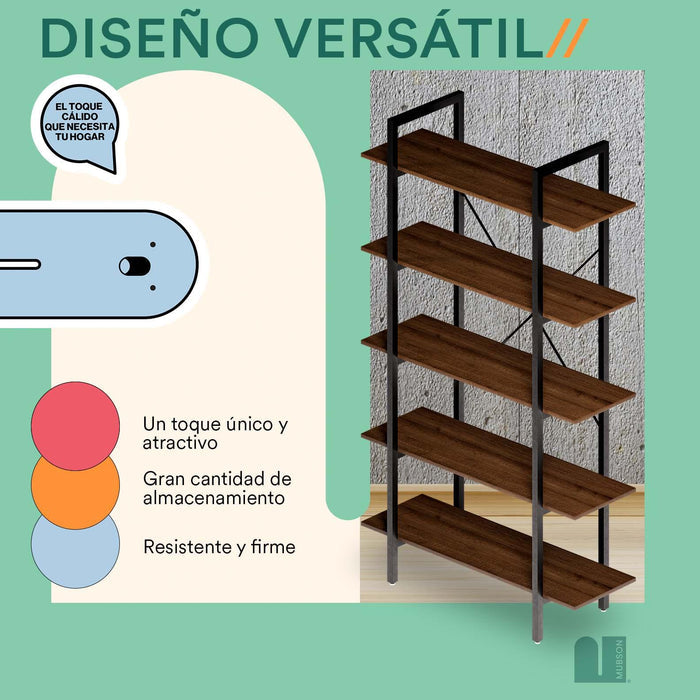 Librero Organizador con 5 Repisas. Estante Reisner