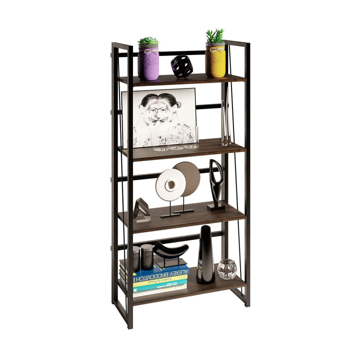 Librero Organizador Plegable con 4 Repisas. Estante Elden