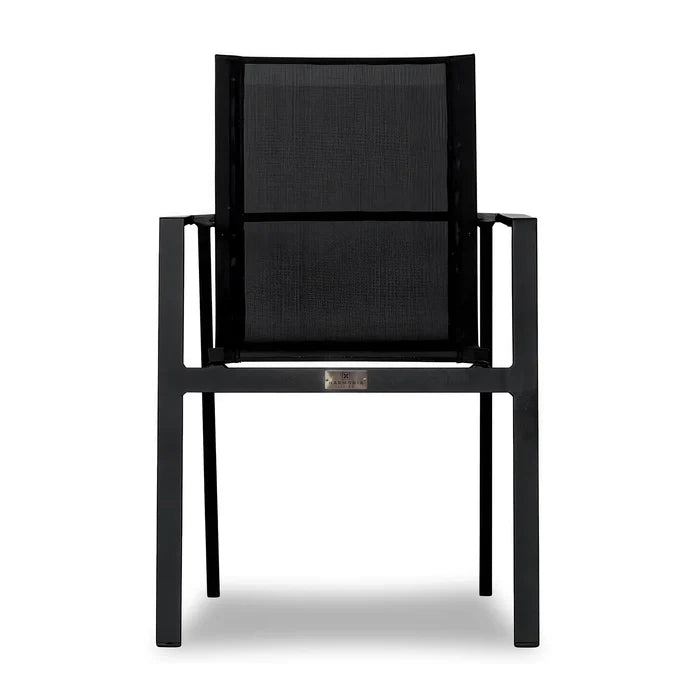 Lift Aluminum Dining Arm Chair#Finish_Black