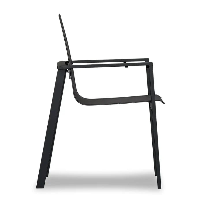 Lift Aluminum Dining Arm Chair#Finish_Black