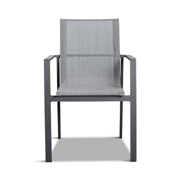 Lift Aluminum Dining Arm Chair#Finish_Slate