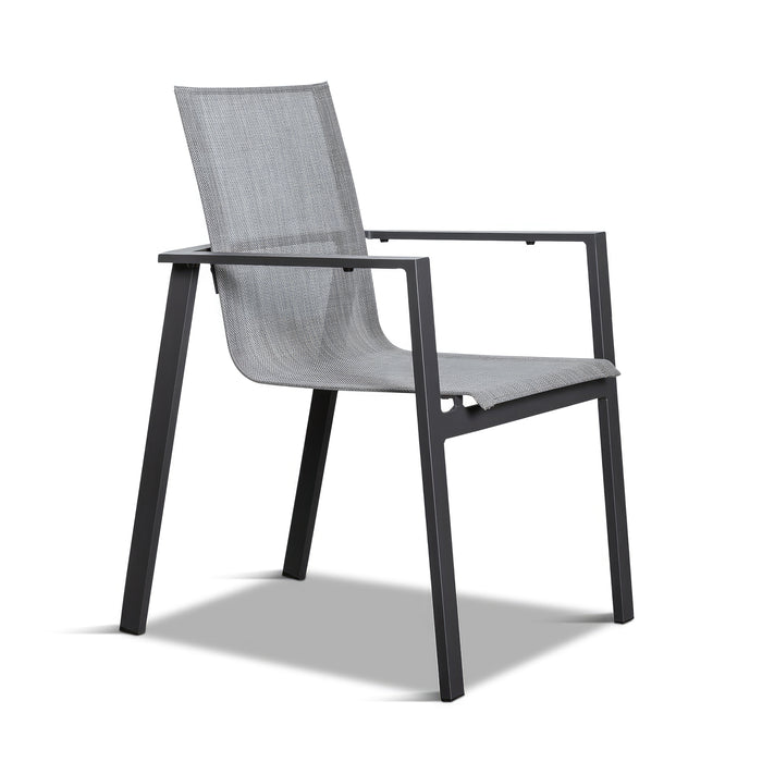 Lift Aluminum Dining Arm Chair#Finish_Slate
