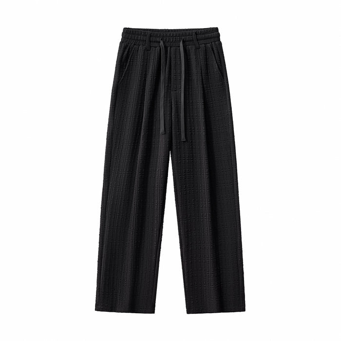 Loft Set – Textured Short Sleeve Shirt & Pant BLACK